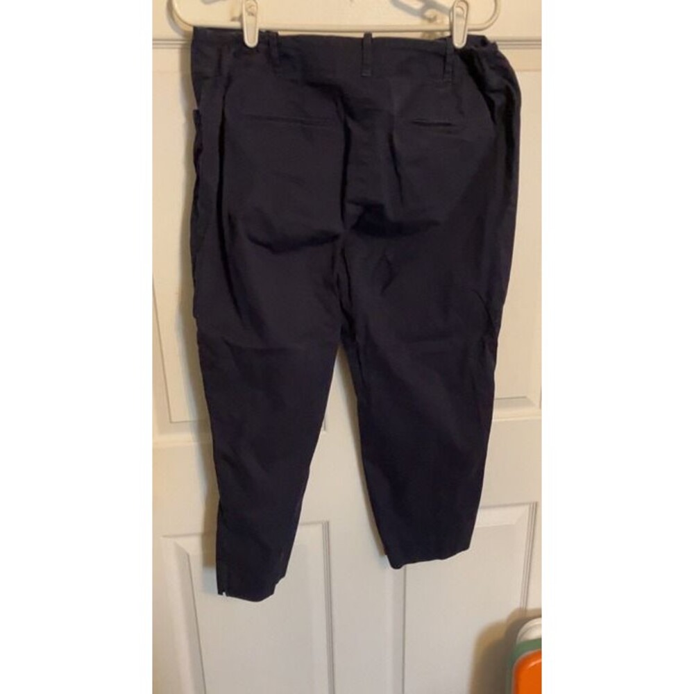 Talbots Woman Cropped Capri Pants Women's Size 16W Navy Blue Stretch - Picture 3 of 3